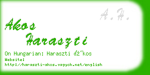 akos haraszti business card
